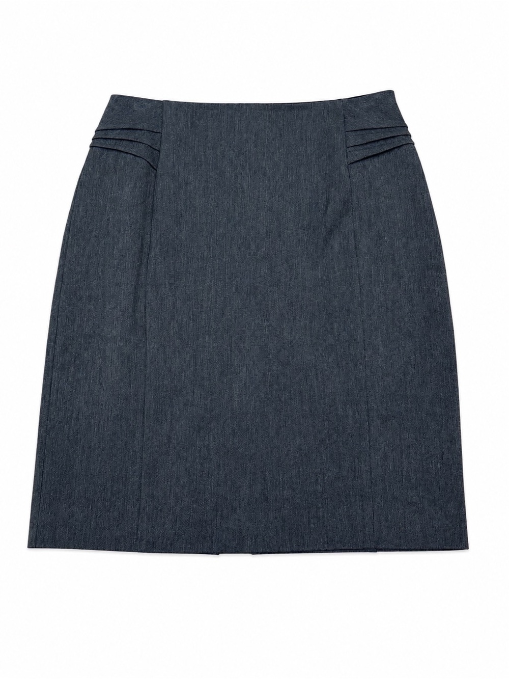 Express Dark Gray Pencil Skirt with Subtle Pleat Detailing Size 4